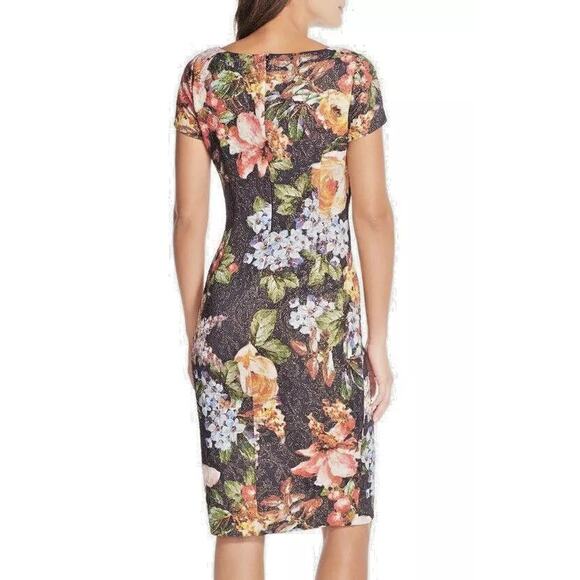 Adrianna Papell Floral Surplice Dress - Size 22 - Picture 2 of 15